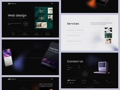 Website for Digital Agency animation brand branding design minimalistic modern motion graphics portfolio ui ui ux web design website