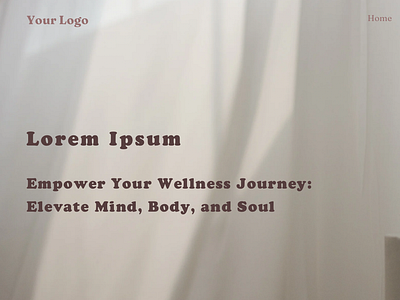 Landing page- wellness website graphic design ui web design