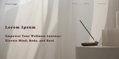 Landing page- wellness website graphic design ui web design