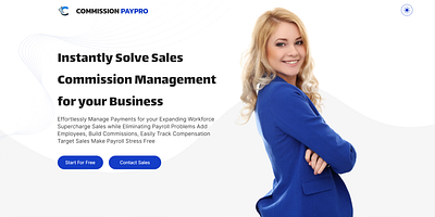 Commission PayPro - Business Website Landing page Design business commission management commission paypro landing page ui ux web design