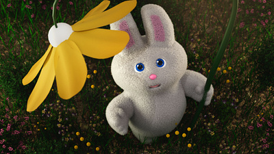 Cute bunny 𓍢ִ໋🌷͙֒ 3d 3dart 3dartist 3ddesign bunny character design cinema4d redshift