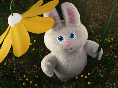 Cute bunny 𓍢ִ໋🌷͙֒ 3d 3dart 3dartist 3ddesign bunny character design cinema4d redshift