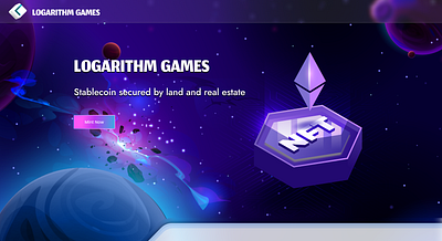LOGARITHM GAMES - NFT Marketplace Website Design crypto logarithm games nft nft marketplace ui ux web design website
