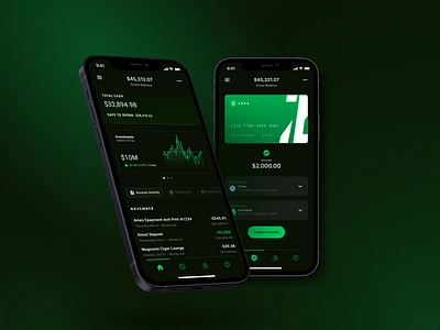 Wealth Management App Design app design apple atomic design banking dark mode finance fintech green ios mobile app product ui design ui ux designer wealth management