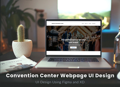 Convention Center Webpage UI Design branding figma graphic design ui uiux