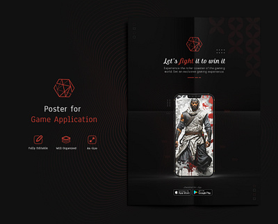 Poster for Game App Promotion app branding design discover downlaod game gaming graphic graphic design logo mobile app poster poster for game app promotion ui