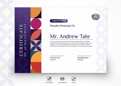 Certificate Design animation branding certificate certificate design design discover graphic design logo tate ui