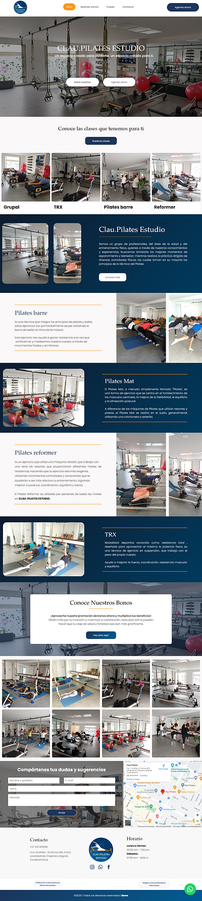 Web pilates y yoga bienestar pilates web desing yoga