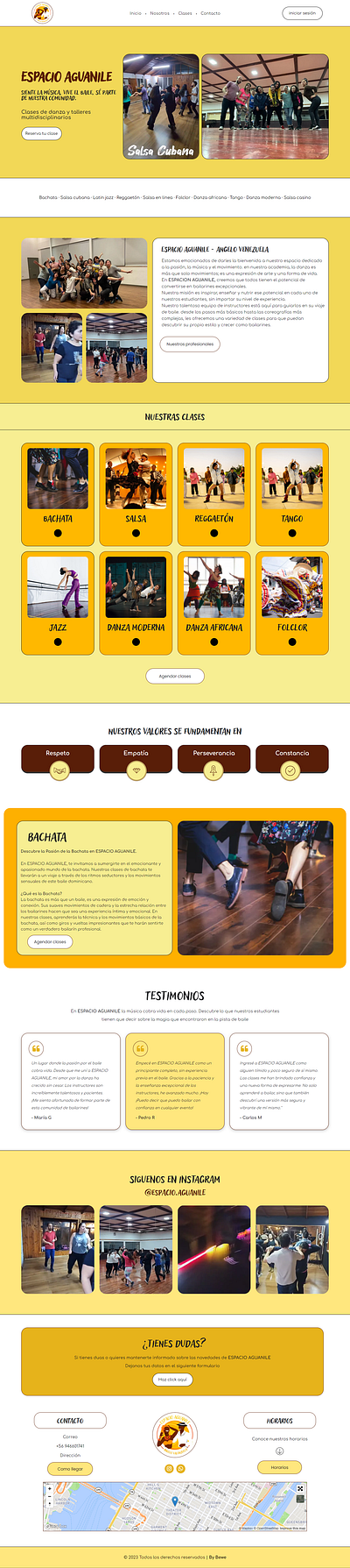 Web academia de baile academia de baile web desing