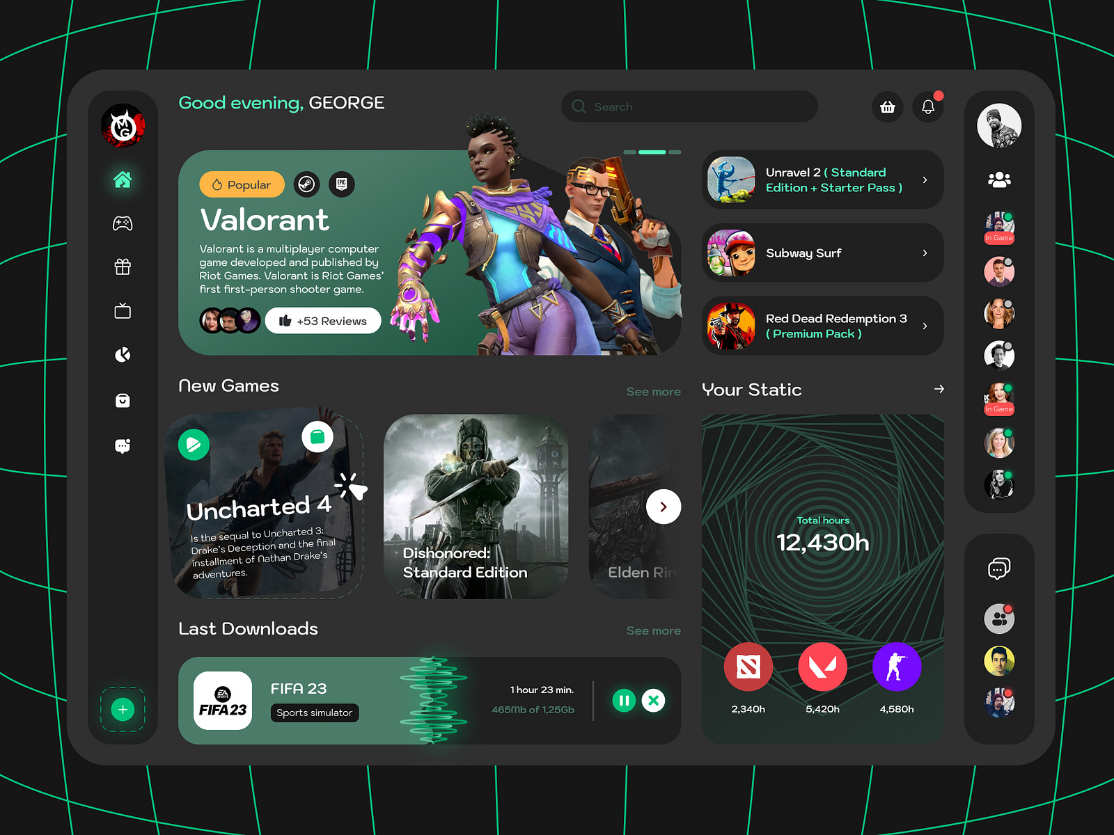 [Game] Dashboard design concept by FRAMM. on Dribbble