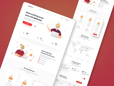 Network Landing Page Website app design branding company web customwebdesign figma landingpage network networking responsivewebdesign ui uidesigner ux webapp webdesign webdesignservices