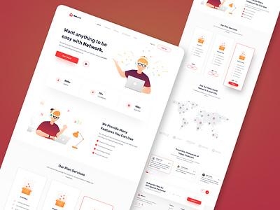 Network Landing Page Website app design branding company web customwebdesign figma landingpage network networking responsivewebdesign ui uidesigner ux webapp webdesign webdesignservices