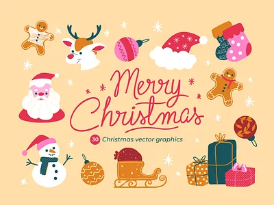 Christmas vector graphics cartoon christmas crea cute design digital illustration doodle download flat graphic design graphics hand drawn icons illustration illustrator inspiration minimal modern vector vector art