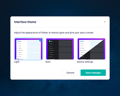 🌙 Choose Interface theme apperance browser choose dark deffault device interface light mode settings system theme