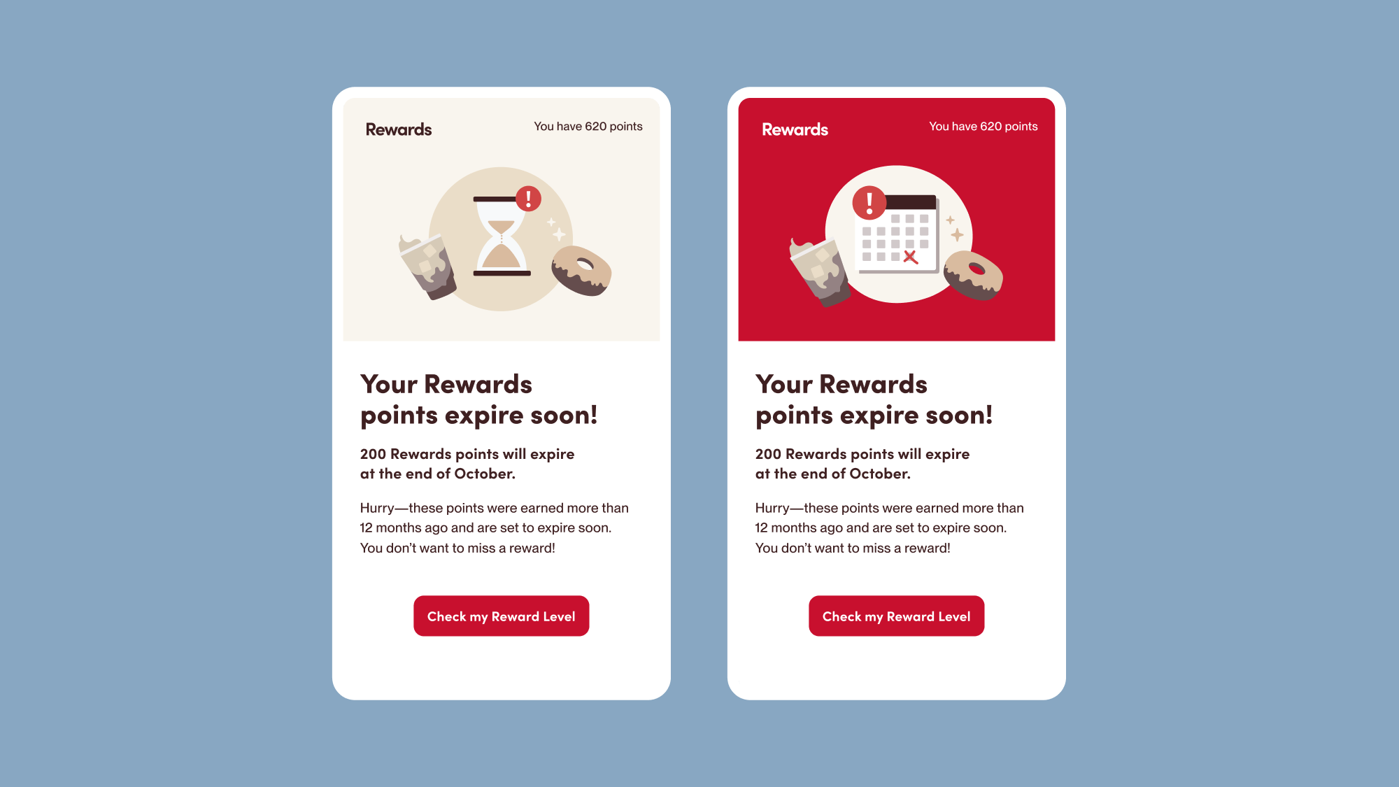 Expiring Points app banner bold branding bright calendar cream email email design flat hourglass illustration logo monochromatic vector