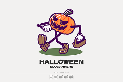 Halloween Pumpkin branding design graphic design halloween halloween pumpkin icon illustration logo pumpkin tshirt vector