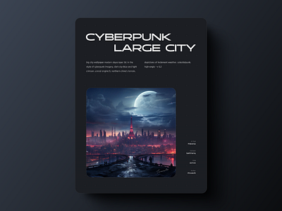 Cyberpunk large city design graphic design postel typography ui ux web