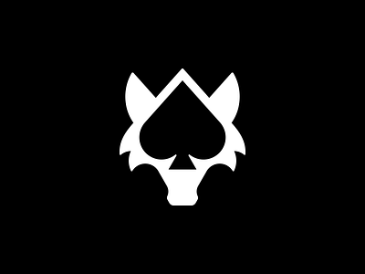 Wolf Spade Logo ace animal design entertainment gamble gambling game illustration logo logo design logodesign minimal minimalist logo poker spade unique wild wolf wolf head