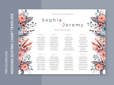 Modern Wedding Seating Chart Free Google Docs Template ceremony chart docs document flower free google docs templates free template free template google docs google google docs marriage modern seating chart print printing seating seating chart template templates wedding wedding seating chart
