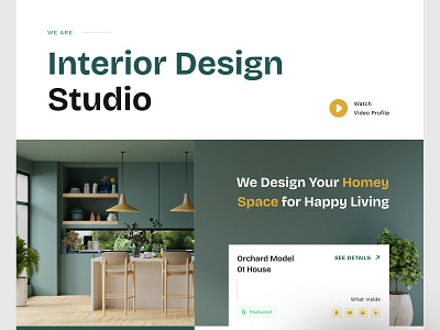 Dekorior Interior Design Landing Page branding decoration illustration landing page minimalist ui web webdesign