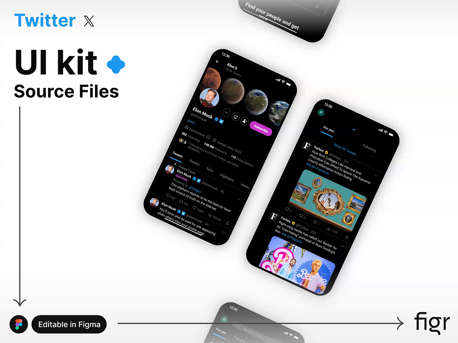 Twitter UI Kit (Editable in Figma) by Figr Design on Dribbble
