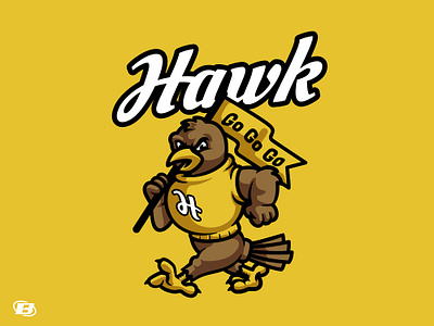 Hawk Mascot Logo baseball bold logo design esports gaming hawk illustration logo logos mascot sports logo