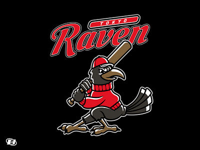 Raven Mascot Logo baseball bold logo design esports gaming illustration logo logos mascot raven sports logo