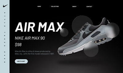 AIR MAX SHOE WEBSITE DESIGN figma ui