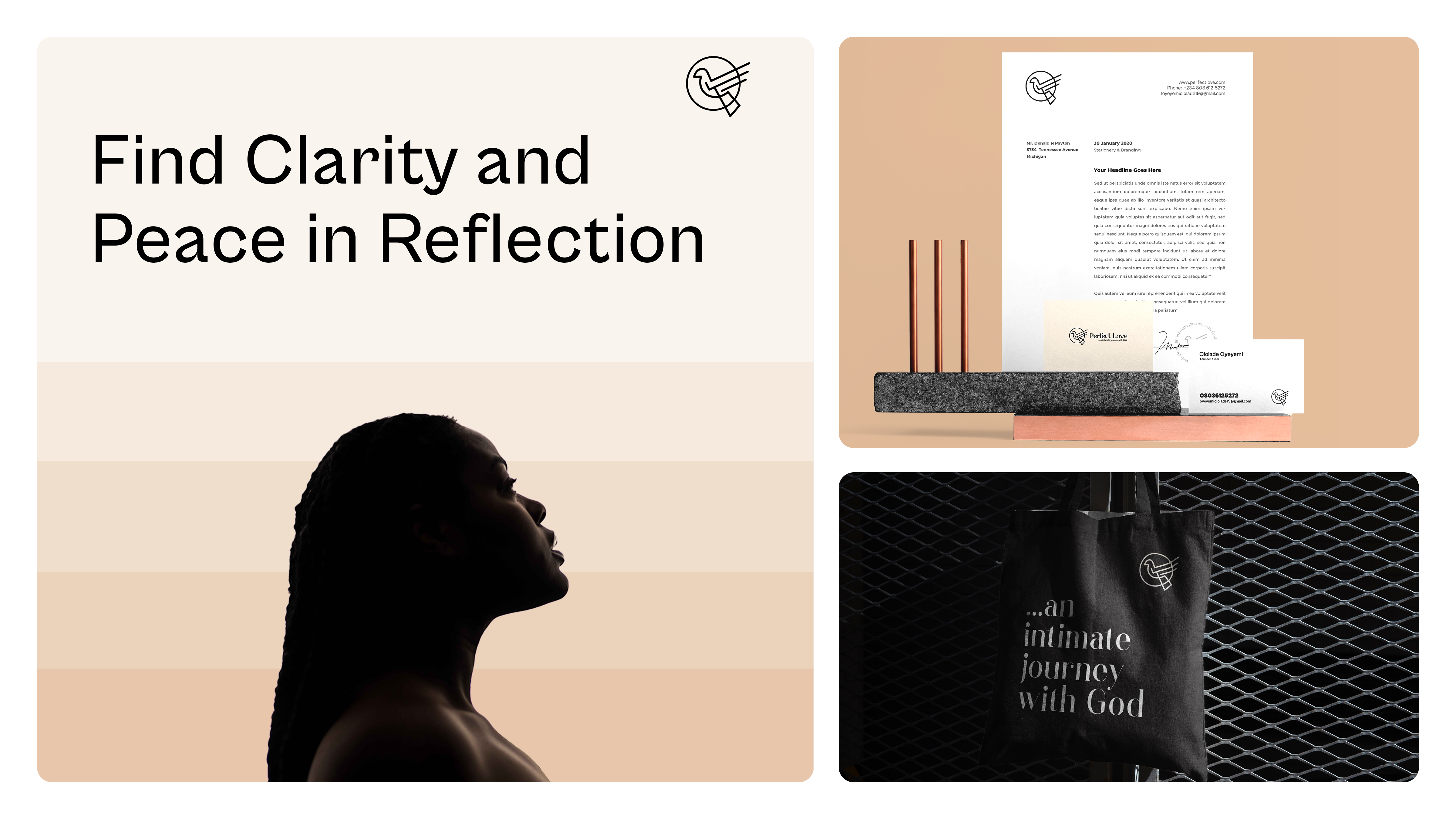 Perfect Love Brand Identity Design brand identity branding design freelancedesigner graphic design journal logo logodesinger spiritual typography visual