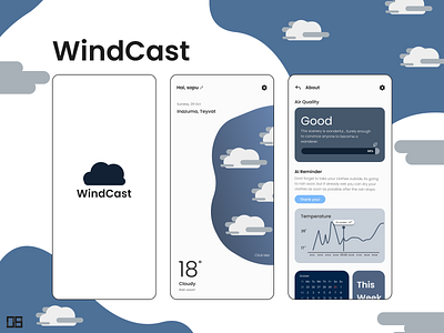 WindCast - Weather UI App graphic design logo ui