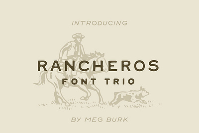 Rancheros Western Font Trio Free Download coffee cowgirl display font hand made handwriting mezcal new mexico ranch rancher rancheros santa fe tequila texas type vintage west western wild