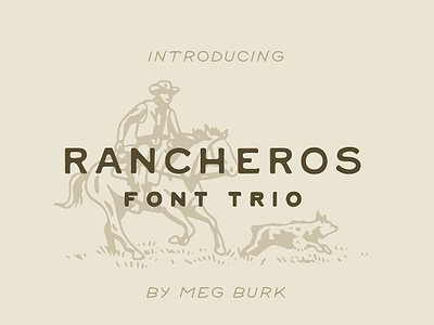 Rancheros Western Font Trio Free Download coffee cowgirl display font hand made handwriting mezcal new mexico ranch rancher rancheros santa fe tequila texas type vintage west western wild
