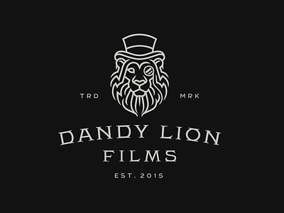 Dandy Lion Films - Logo Design bold logo branding clean logo design film films geometric line lineart lion logo logomark minimal minimal logo monoline pictogram
