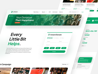 Charity Website - CharityYuk charity design graphic design green landingpage ui uidesign uiux web website