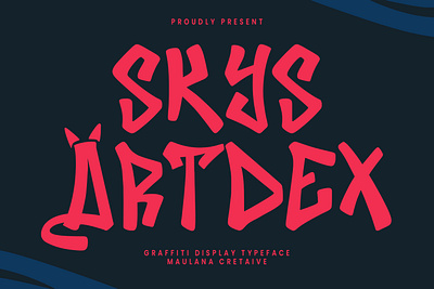 Skys Artdex Graffiti Display Font branding font fonts graphic design logo