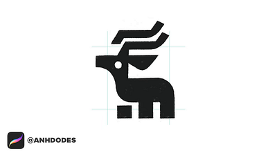 Iconic Gazelle logomark design process credit: @anhdodes 3d anhdodes anhdodes logo animal logo animation branding deer logo design elk logo gazelle logo graphic design illustration logo logo design logo designer logodesign minimalist logo minimalist logo design motion graphics ui