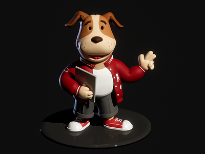 3D brand character 3d brandcharacter branding character dog graphic design illustration russell terrier sculpt sculpting