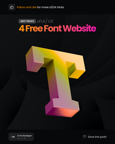 4 Free Font Website app branding design graphic design illustration typography ui ux