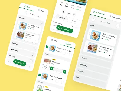 Woolworths meal planning app & web app food meal ui ui design ux ux design