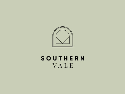 Southern Vale Logo albury wodonga arch beige branding builders construction graphic design green identity logo logo design southern vale valley window
