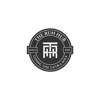 The Run Hub Logo branding design emblem graphic design logo typography vector vintage