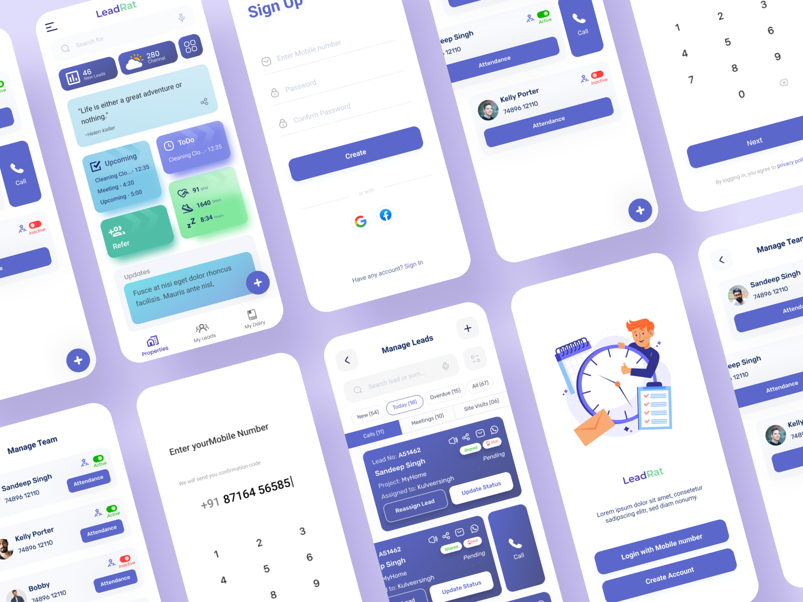 Lead Management App by Ahex Technologies on Dribbble