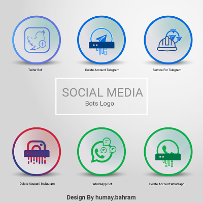 Product Design Logo For Social Media Bots graphic design logo product