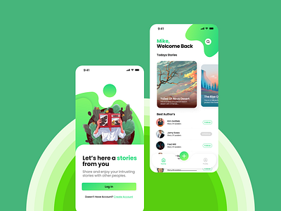 Story Telling App Design adobe xd animation app design creative design design figma figma app figma apps figma designing mobile app design mobile kit mobile uiux modern design modern uiux responsive design ui ui ux uiux uiux design uxui design