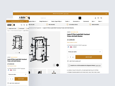 LEGION - Full product page clean design fitness gym products minimalist modern product page ui ux web design website
