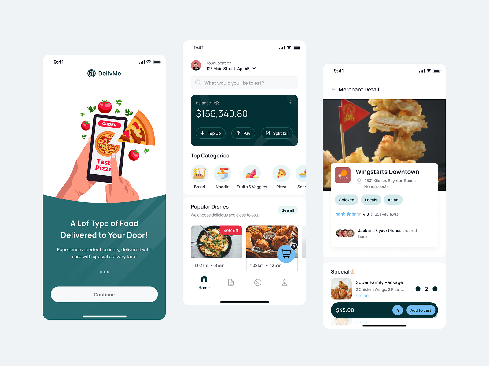 DeliveMe - Food Delivery Mobile App by Pixlayer Interface for Pixlayer ...