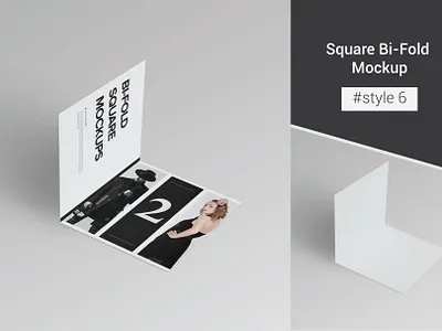 Bi-Fold Brochure Mockup 8 Style bi fold bifold booklet branding brochure template business brochure catalogue clean corporate brochure cover editorial graphic design logo mock ups mockup modern print psd realistic white