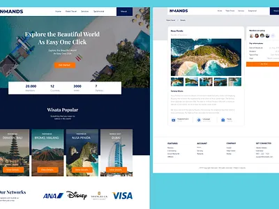 Nomands - Travel Website graphic design ui website