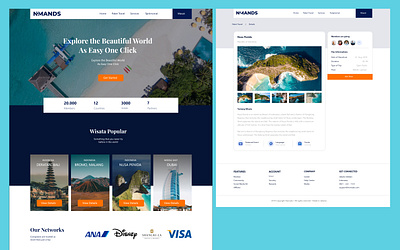 Nomands - Travel Website graphic design ui website