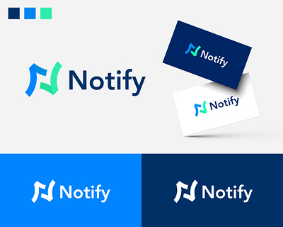 Notify Logo Design cutom elegant graphic design logo n logo notify proffesional ui whitespace